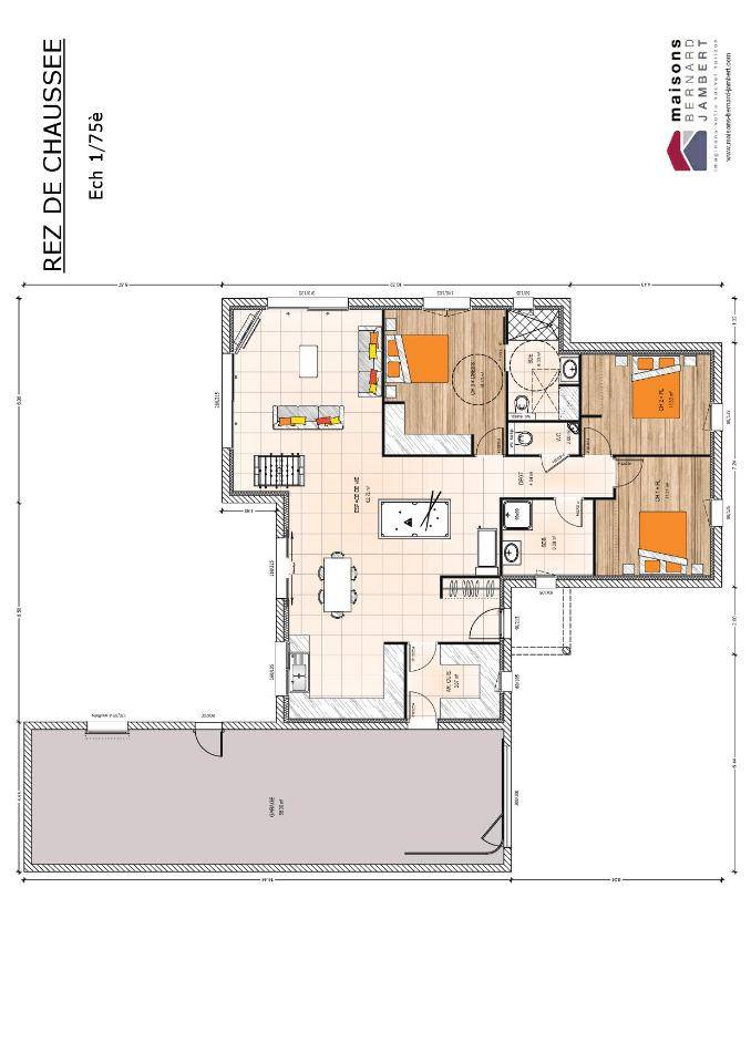 Programme terrain + maison à Cholet en Maine-et-Loire (49) de 120 m² à vendre au prix de 302000€ - 4