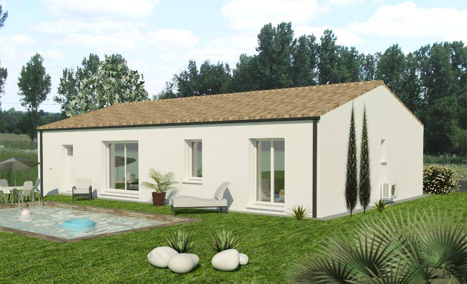 Programme terrain + maison à Gimeux en Charente (16) de 94 m² à vendre au prix de 218500€ - 1