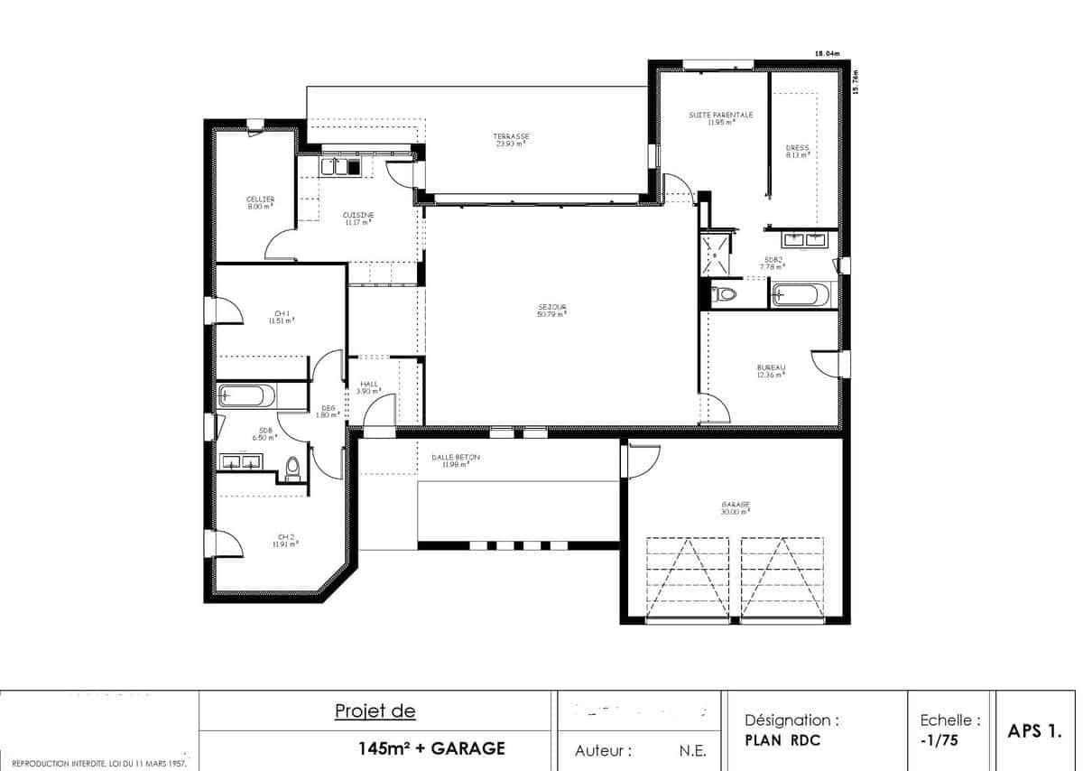 Programme terrain + maison à Pincé en Sarthe (72) de 145 m² à vendre au prix de 341764€ - 4