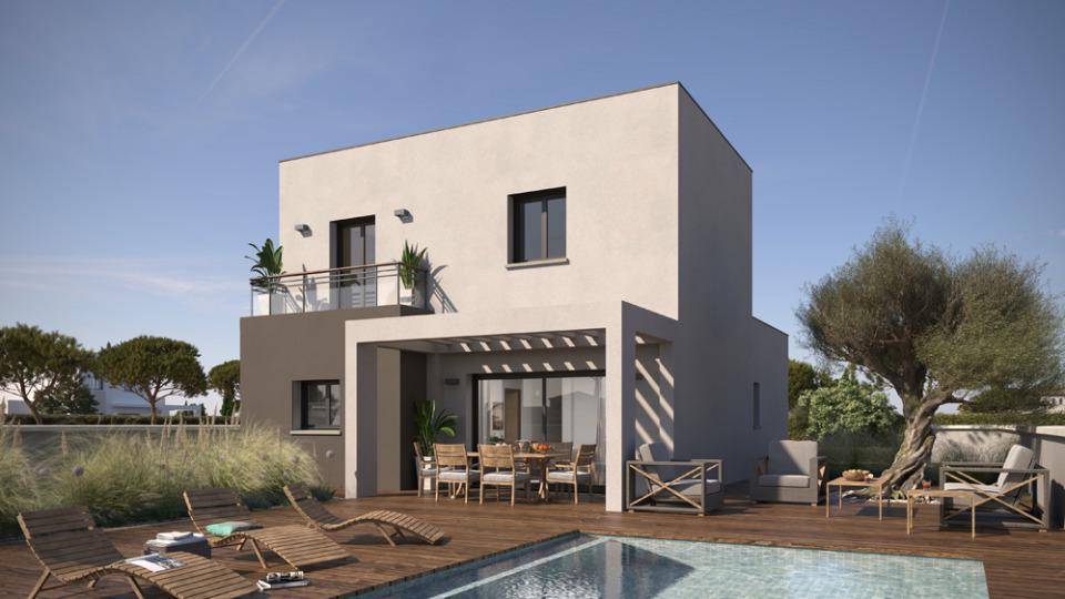 Programme terrain + maison à Saint-Jean-de-Fos en Hérault (34) de 95 m² à vendre au prix de 354760€ - 1