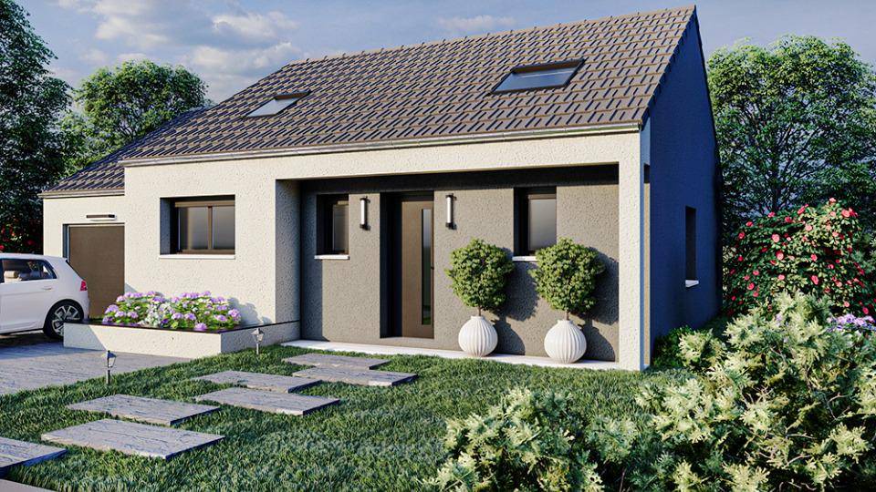 Programme terrain + maison à Lorry-Mardigny en Moselle (57) de 92 m² à vendre au prix de 259000€ - 1