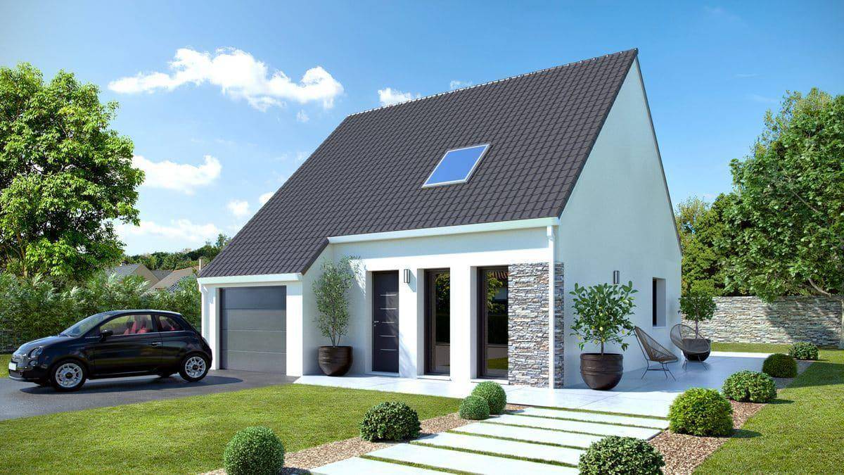 Programme terrain + maison à Mont-sous-Vaudrey en Jura (39) de 85 m² à vendre au prix de 178600€ - 1