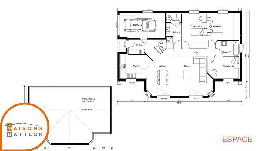 Programme terrain + maison à Le Deschaux en Jura (39) de 106 m² à vendre au prix de 207780€ - 4