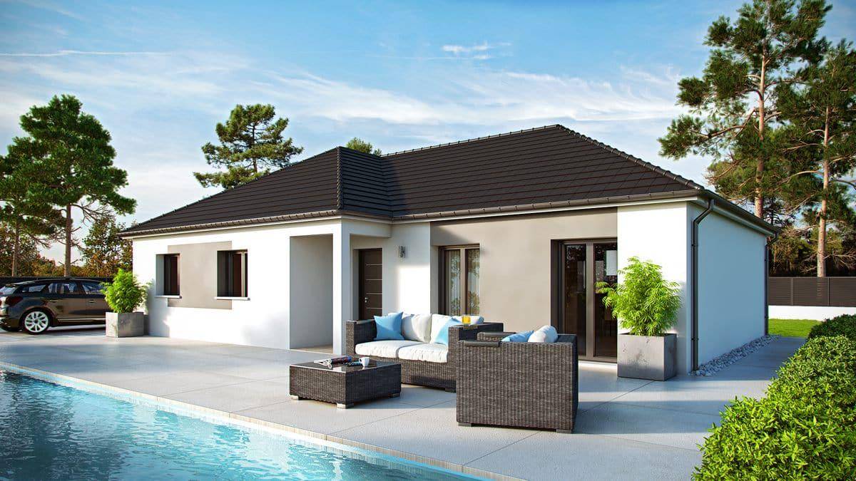 Programme terrain + maison à Damparis en Jura (39) de 87 m² à vendre au prix de 207240€ - 1