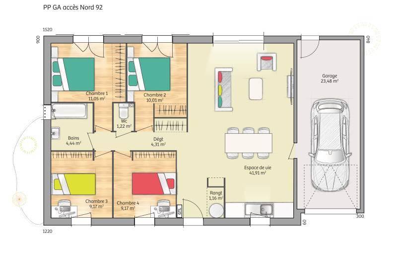Programme terrain + maison à Vexin-sur-Epte en Eure (27) de 92 m² à vendre au prix de 236000€ - 4