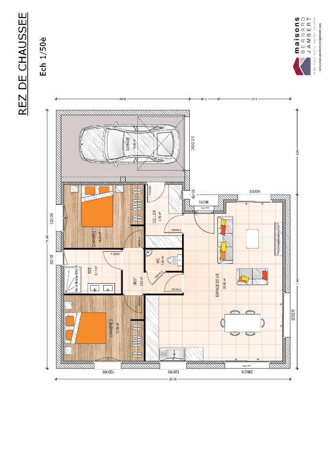Programme terrain + maison à Cholet en Maine-et-Loire (49) de 70 m² à vendre au prix de 209700€ - 4