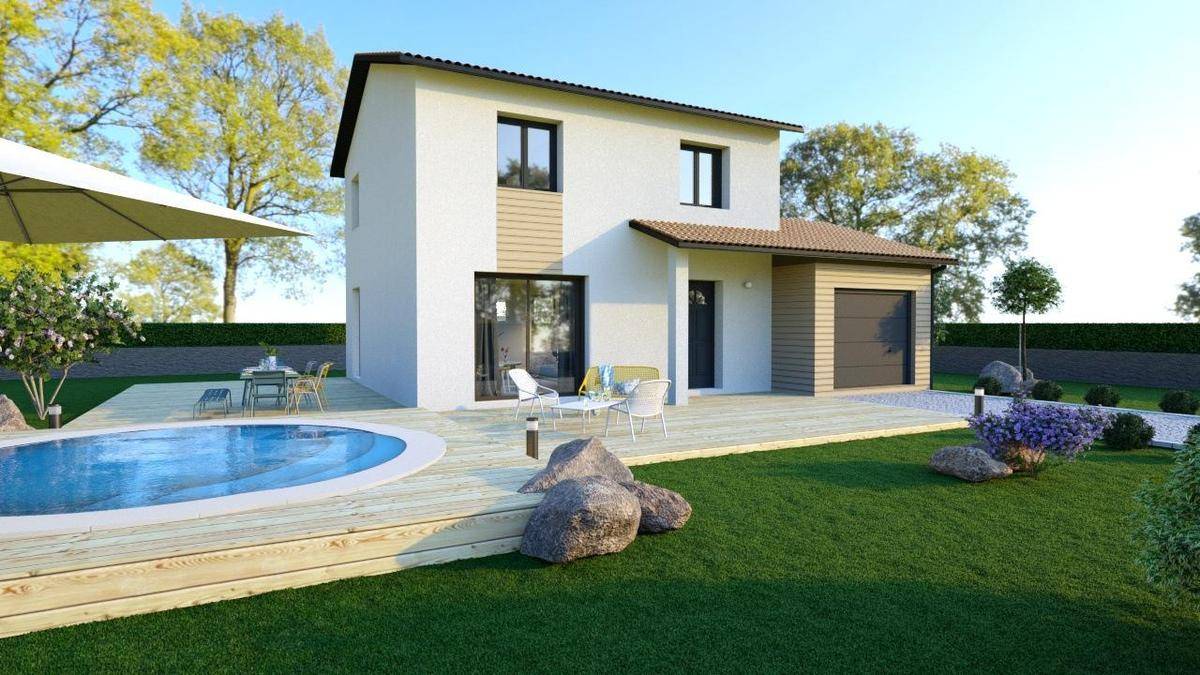 Programme terrain + maison à Belleville-en-Beaujolais en Rhône (69) de 90 m² à vendre au prix de 260000€ - 1