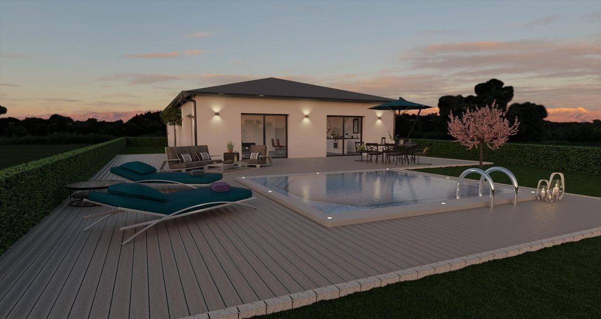 Programme terrain + maison à Neuville-sur-Ain en Ain (01) de 100 m² à vendre au prix de 292000€ - 1