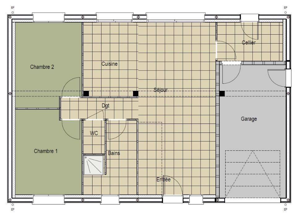 Programme terrain + maison à Louplande en Sarthe (72) de 73 m² à vendre au prix de 181000€ - 3