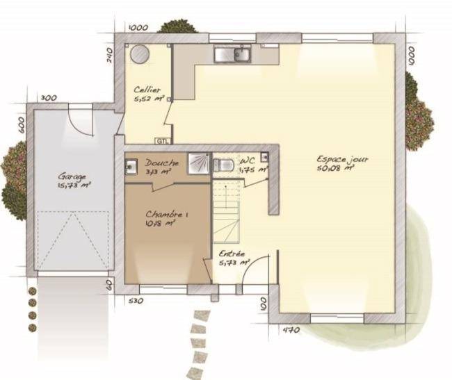 Programme terrain + maison à Villers-Bocage en Calvados (14) de 139 m² à vendre au prix de 285000€ - 4