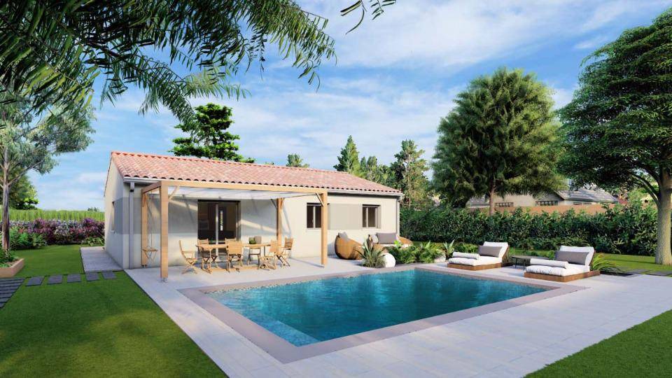 Programme terrain + maison à Marcellus en Lot-et-Garonne (47) de 80 m² à vendre au prix de 170000€ - 1