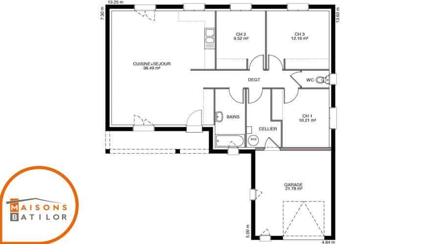 Programme terrain + maison à Boussières en Doubs (25) de 89 m² à vendre au prix de 265110€ - 4