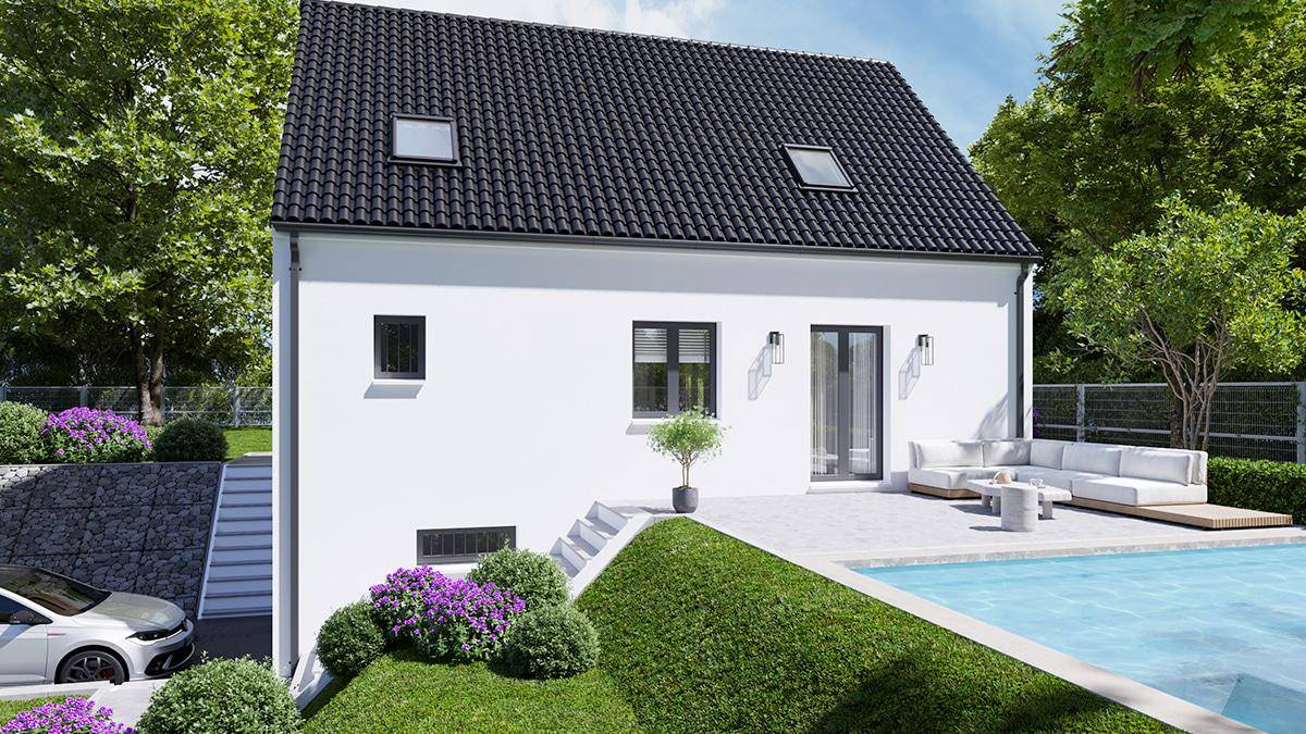 Programme terrain + maison à Crépy en Aisne (02) de 87 m² à vendre au prix de 216016€ - 2