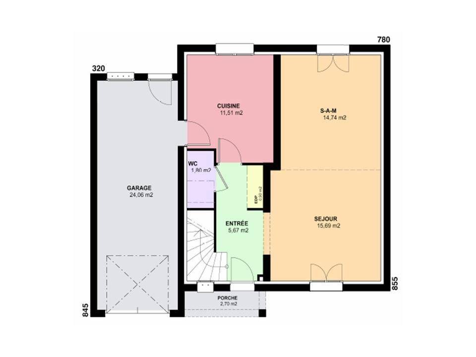 Programme terrain + maison à Rémilly en Moselle (57) de 101 m² à vendre au prix de 289000€ - 3