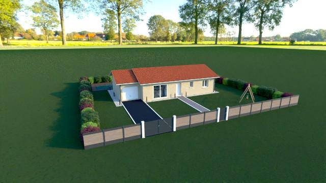 Programme terrain + maison à Artemare en Ain (01) de 90 m² à vendre au prix de 270780€ - 1