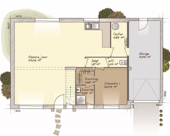 Programme terrain + maison à Pringy en Seine-et-Marne (77) de 117 m² à vendre au prix de 378618€ - 4