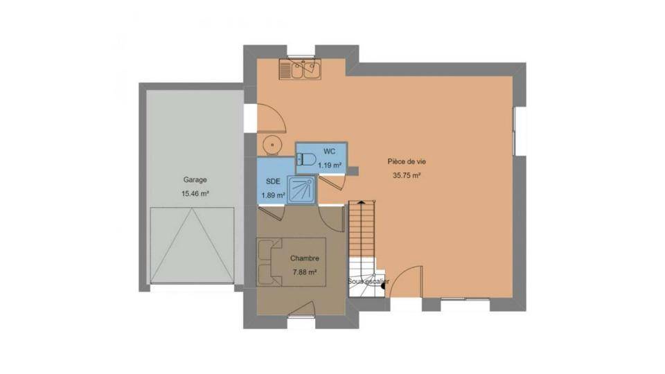 Programme terrain + maison à Saint-Divy en Finistère (29) de 89 m² à vendre au prix de 285400€ - 4