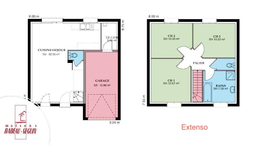 Programme terrain + maison à Villers-Marmery en Marne (51) de 93 m² à vendre au prix de 239807€ - 3