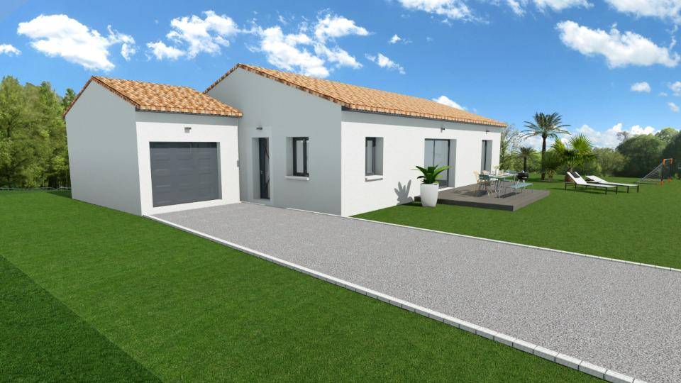 Programme terrain + maison à Saint-Étienne-de-Fontbellon en Ardèche (07) de 115 m² à vendre au prix de 299000€ - 1