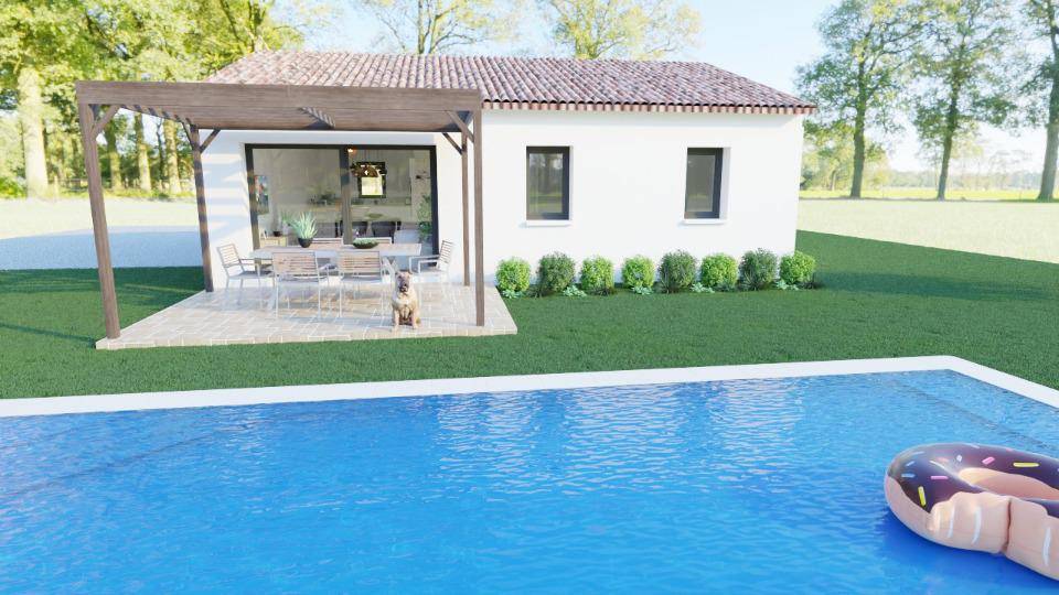 Programme terrain + maison à Lagorce en Ardèche (07) de 73 m² à vendre au prix de 178200€ - 1