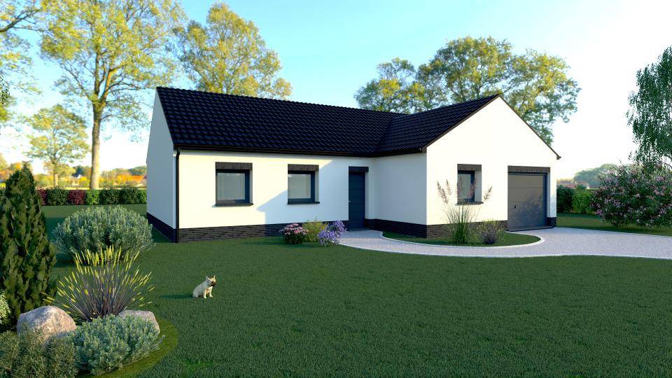 Programme terrain + maison à Billy-Berclau en Pas-de-Calais (62) de 85 m² à vendre au prix de 235000€ - 2