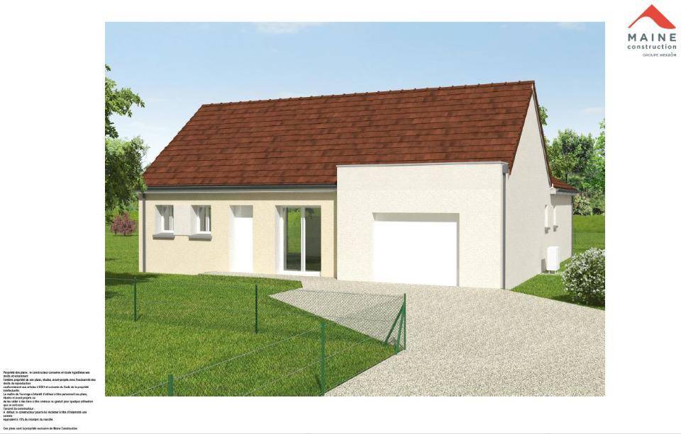 Programme terrain + maison à Chemiré-le-Gaudin en Sarthe (72) de 104 m² à vendre au prix de 283000€ - 1