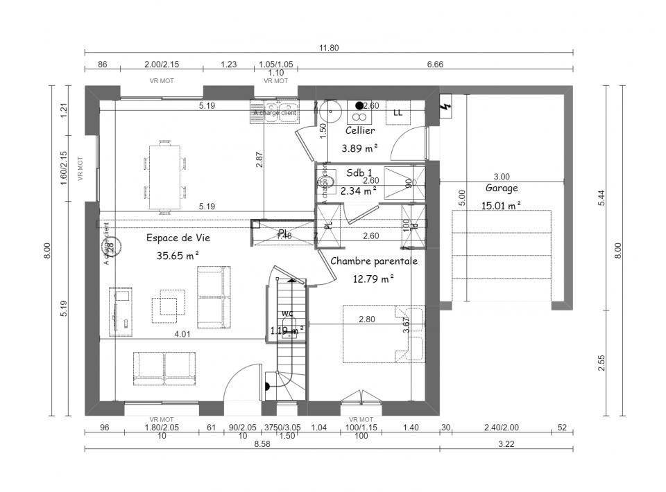 Programme terrain + maison à Bayeux en Calvados (14) de 110 m² à vendre au prix de 228000€ - 2