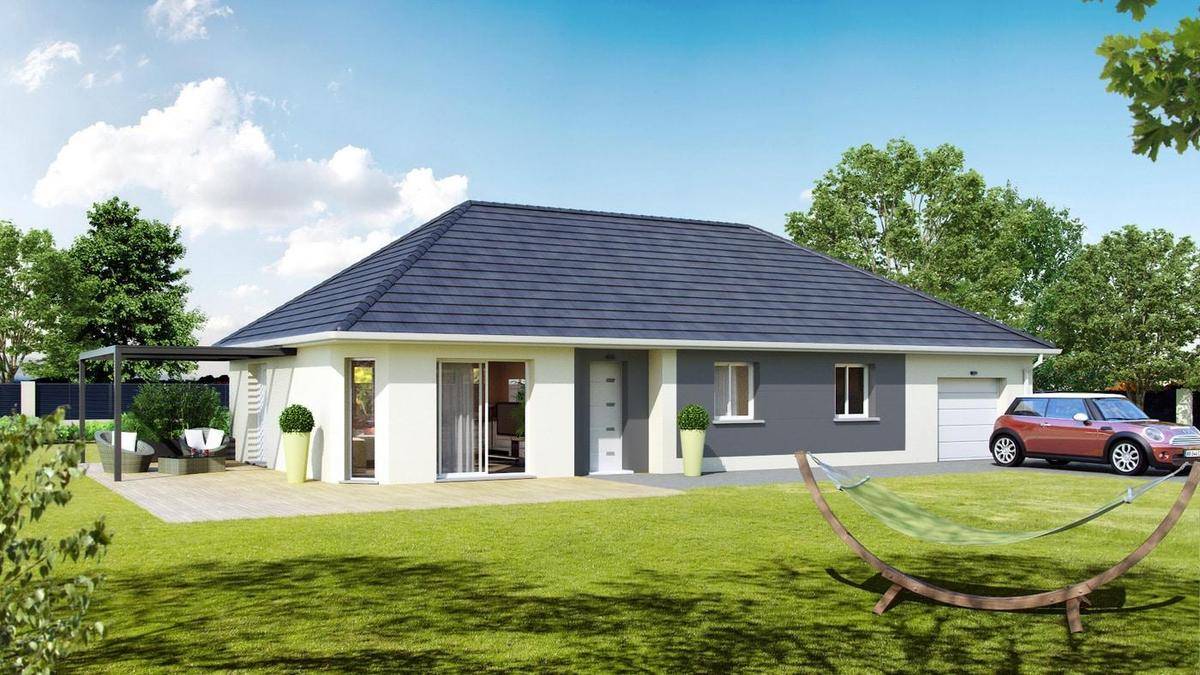 Programme terrain + maison à Éloie en Territoire de Belfort (90) de 91 m² à vendre au prix de 219950€ - 1