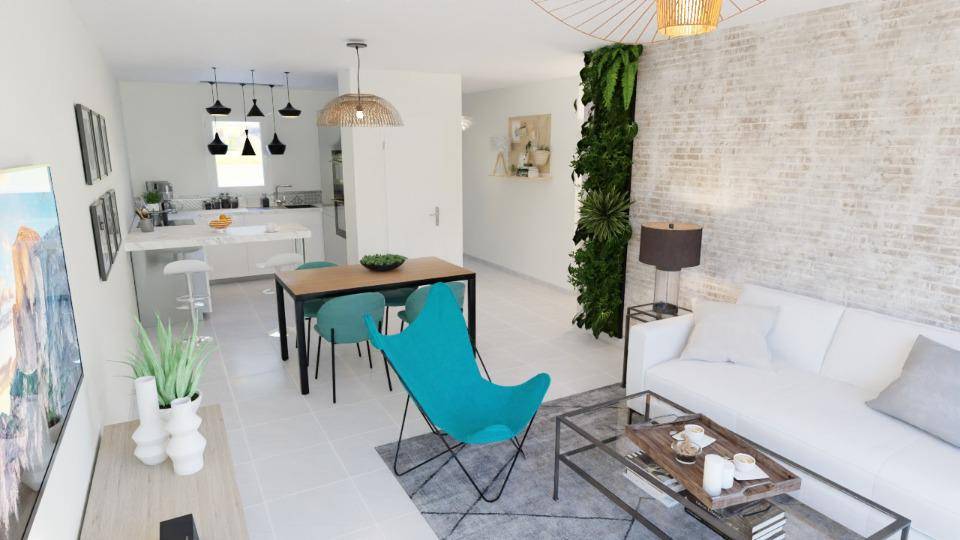 Programme terrain + maison à Villeneuve-de-Berg en Ardèche (07) de 60 m² à vendre au prix de 199800€ - 2