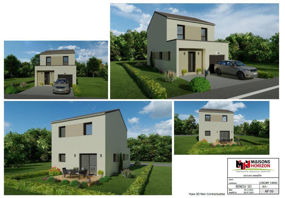 Programme terrain + maison à Mont-Saint-Martin en Meurthe-et-Moselle (54) de 100 m² à vendre au prix de 272500€ - 1