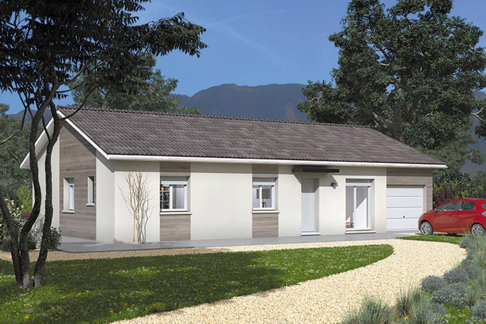 Programme terrain + maison à Saint-Martin-le-Châtel en Ain (01) de 84 m² à vendre au prix de 238500€ - 1