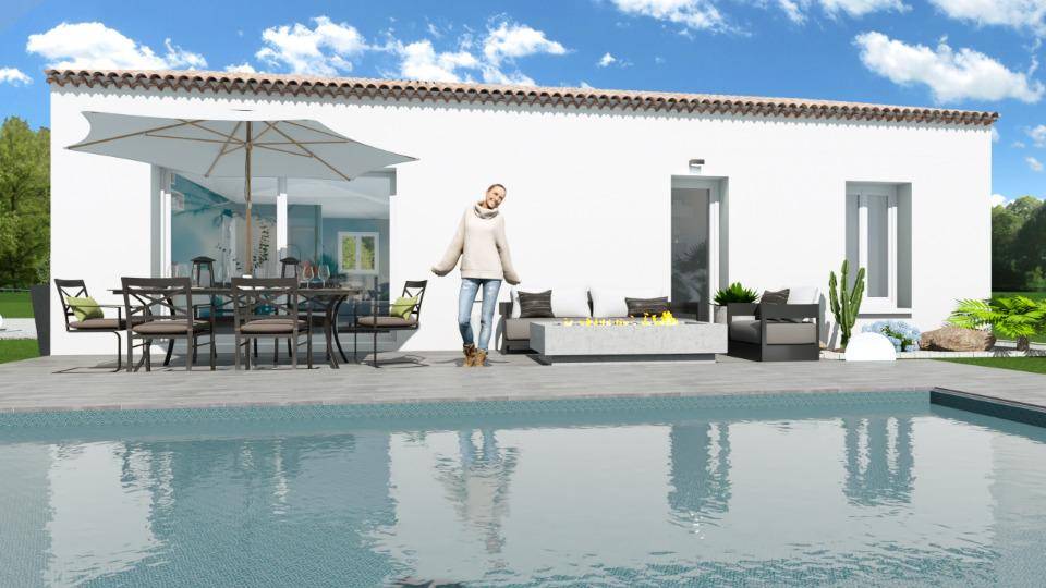 Programme terrain + maison à Saint-Donat-sur-l'Herbasse en Drôme (26) de 93 m² à vendre au prix de 245500€ - 1