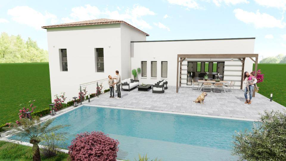 Programme terrain + maison à Vals-les-Bains en Ardèche (07) de 123 m² à vendre au prix de 369980€ - 1