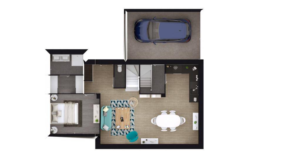 Programme terrain + maison à Pont-Scorff en Morbihan (56) de 84 m² à vendre au prix de 292000€ - 3