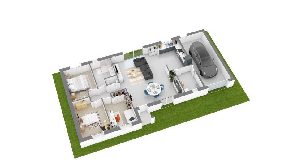 Programme terrain + maison à Écueillé en Indre (36) de 100 m² à vendre au prix de 193190€ - 3