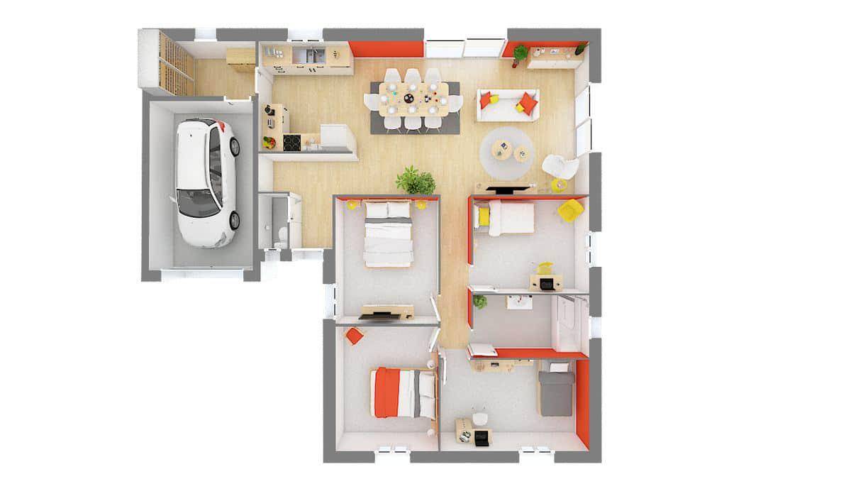 Programme terrain + maison à Villebarou en Loir-et-Cher (41) de 78 m² à vendre au prix de 232857€ - 4