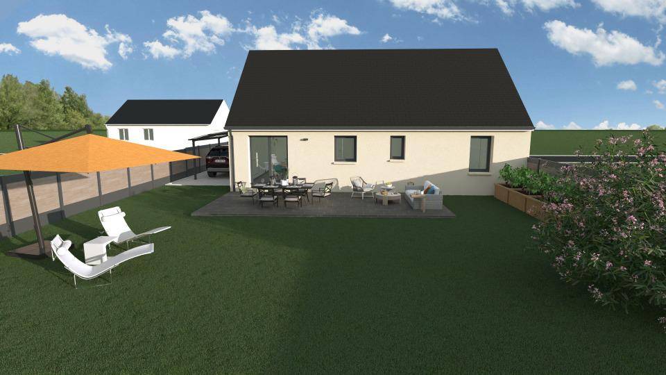 Programme terrain + maison à Saché en Indre-et-Loire (37) de 80 m² à vendre au prix de 208900€ - 2