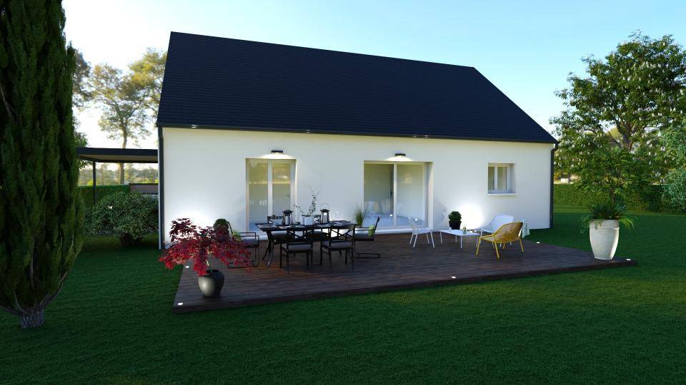 Programme terrain + maison à Neuville-sur-Brenne en Indre-et-Loire (37) de 80 m² à vendre au prix de 213500€ - 3