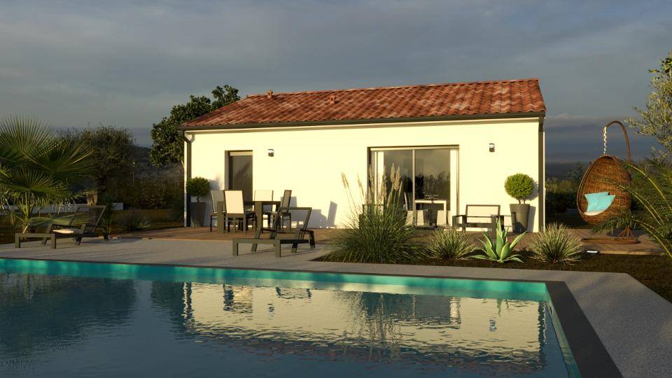 Programme terrain + maison à Bassan en Hérault (34) de 70 m² à vendre au prix de 199040€ - 2
