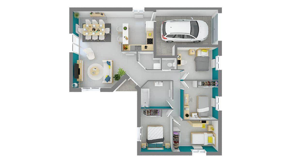 Programme terrain + maison à Malintrat en Puy-de-Dôme (63) de 89 m² à vendre au prix de 256300€ - 4