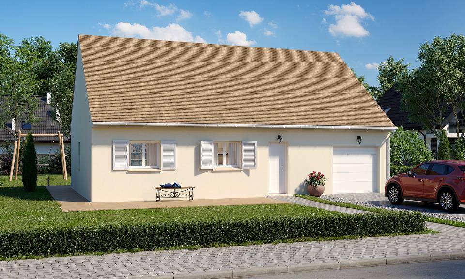 Programme terrain + maison à Yerville en Seine-Maritime (76) de 85 m² à vendre au prix de 197000€ - 1
