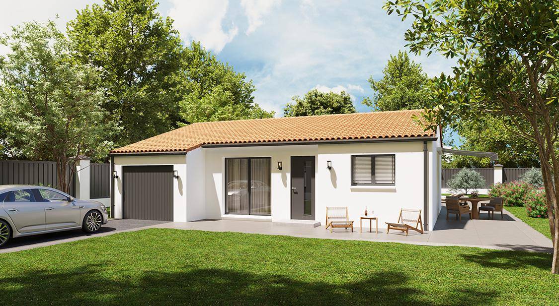 Programme terrain + maison à Saint-Césaire en Charente-Maritime (17) de 73 m² à vendre au prix de 148473€ - 1