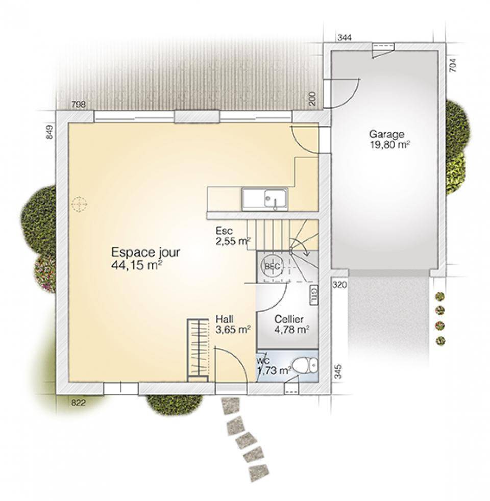 Programme terrain + maison à Saint-Mathieu-de-Tréviers en Hérault (34) de 110 m² à vendre au prix de 499000€ - 4