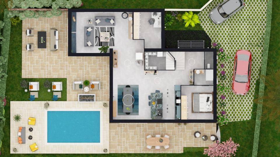 Programme terrain + maison à La Crau en Var (83) de 135 m² à vendre au prix de 775000€ - 3