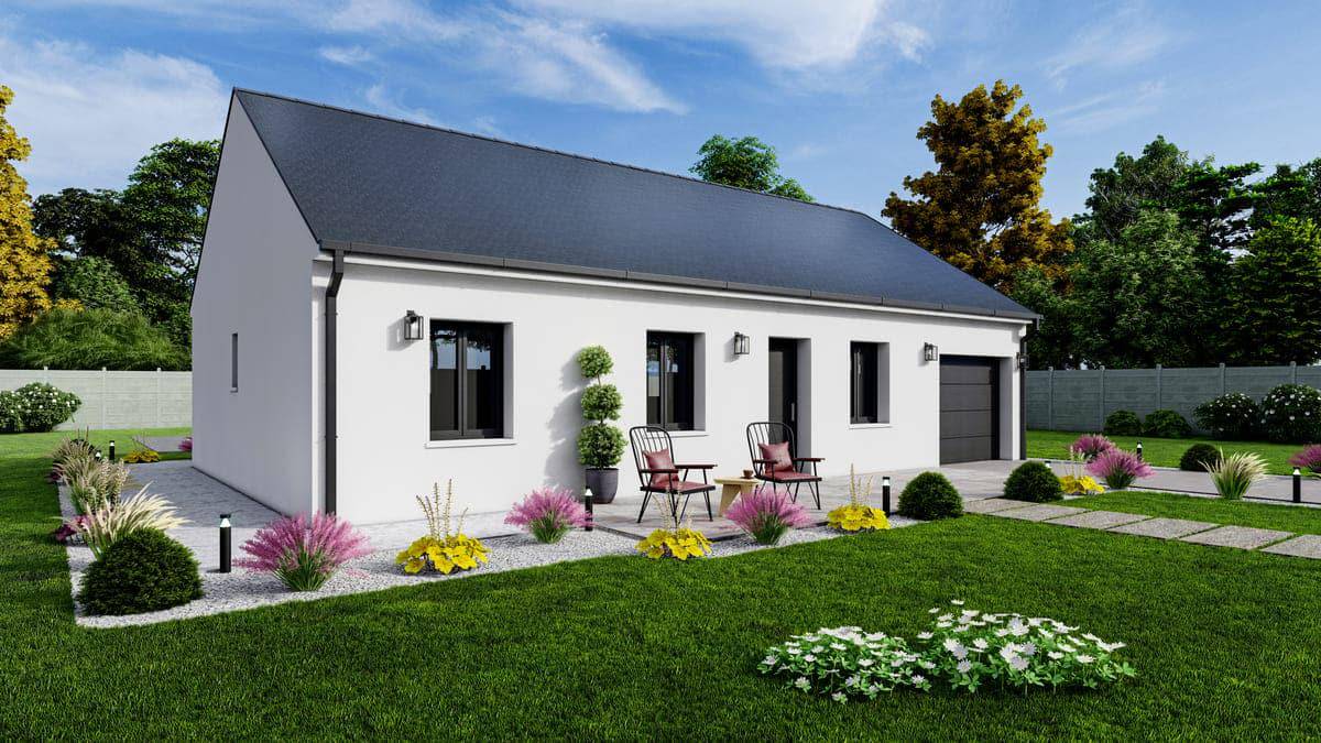 Programme terrain + maison à Teloché en Sarthe (72) de 68 m² à vendre au prix de 208957€ - 1