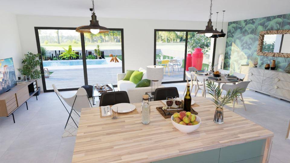 Programme terrain + maison à Vallon-Pont-d'Arc en Ardèche (07) de 106 m² à vendre au prix de 329000€ - 4