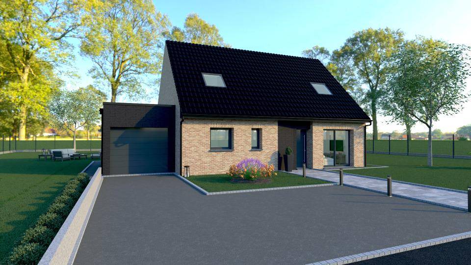 Programme terrain + maison à Hondeghem en Nord (59) de 115 m² à vendre au prix de 315900€ - 1