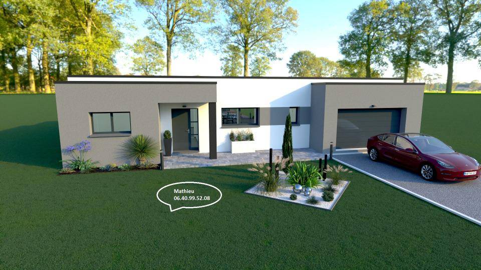 Programme terrain + maison à Bantouzelle en Nord (59) de 150 m² à vendre au prix de 410970€ - 1