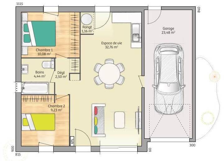 Programme terrain + maison à Saint-Denis-sur-Scie en Seine-Maritime (76) de 65 m² à vendre au prix de 186500€ - 4