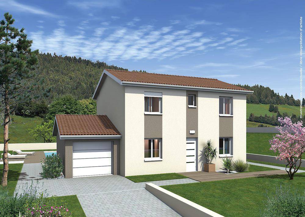 Programme terrain + maison à Saint-André-de-Corcy en Ain (01) de 105 m² à vendre au prix de 344000€ - 1